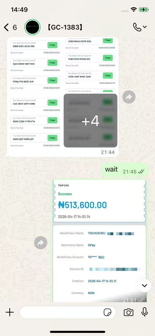 Gift Card Trading App Left